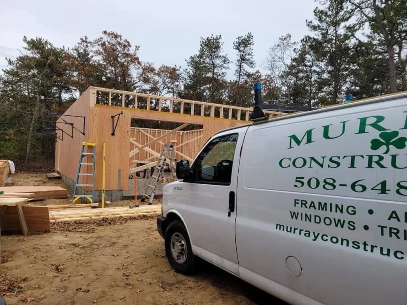 Murray Construction on a Cape Cod job site 1