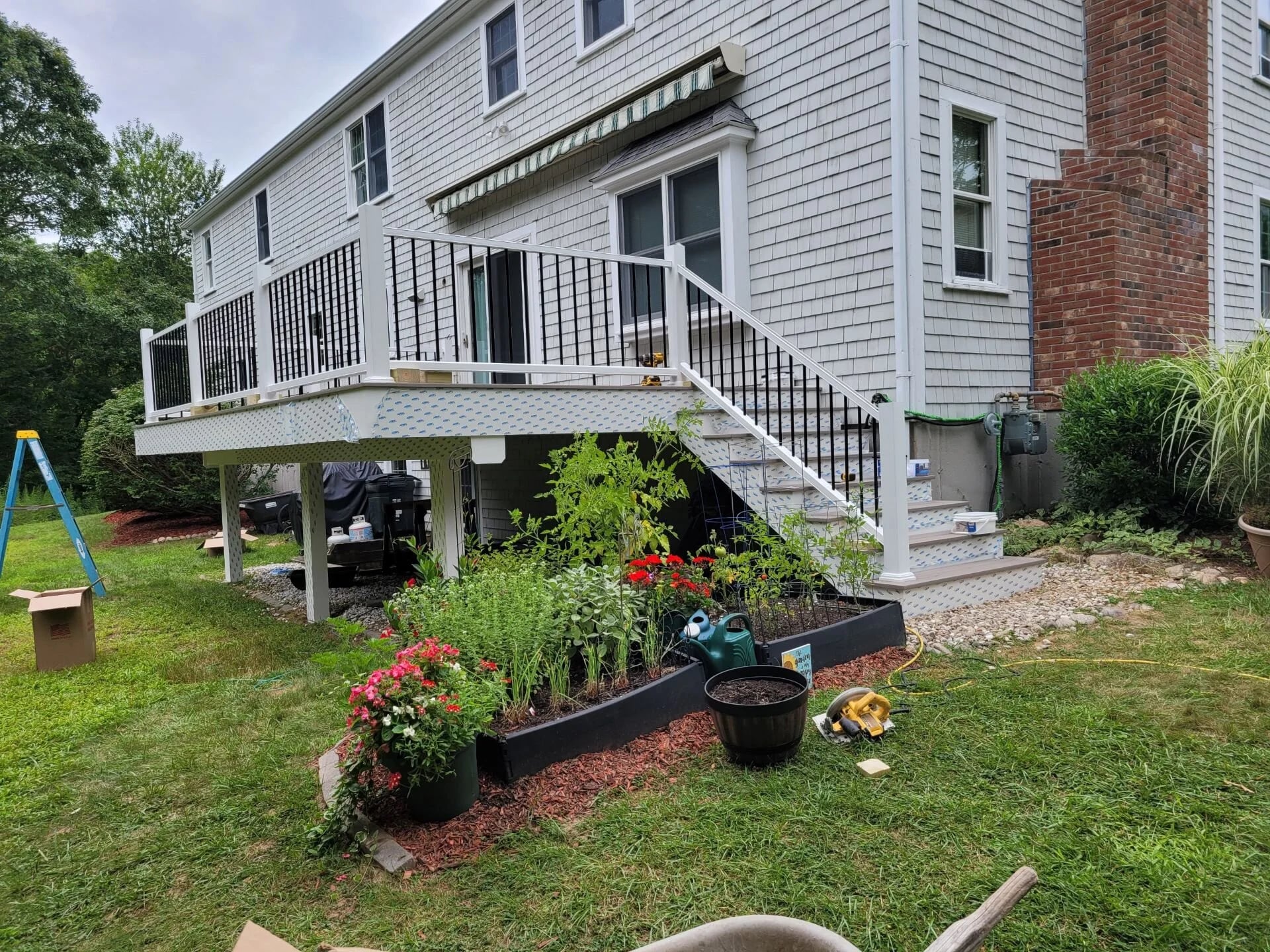 Elevated Deck with Railings